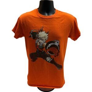 My Hero Academia Katsuki Bakugo T-Shirt Orange‎ Size Small Funimation Anime Tee